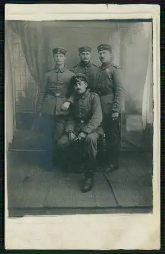 3x Foto AK 1. WK - Gruppe Soldaten - Oignies Pas de Calais - 1915 Feldpost gel.