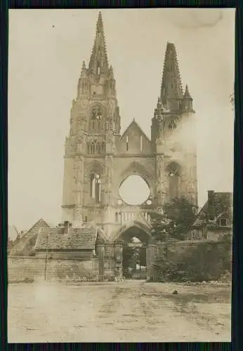 4x Foto AK 1. WK - Kriegszerstörung - Soissons Aisne Westfront