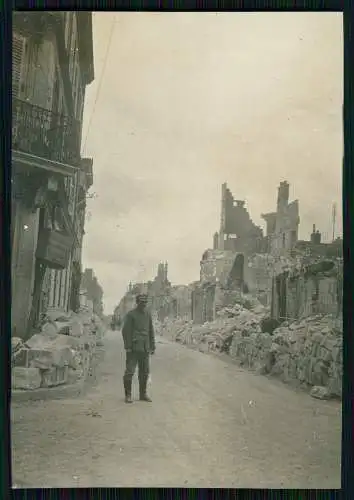4x Foto AK 1. WK - Kriegszerstörung - Soissons Aisne Westfront