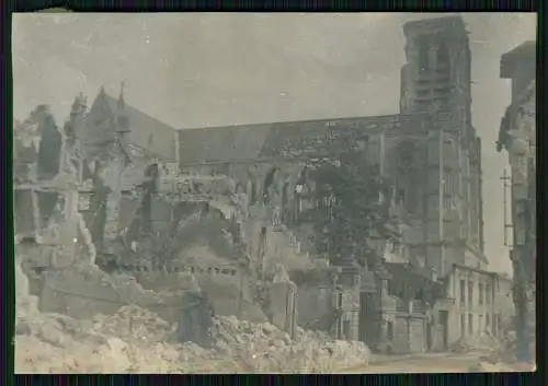 4x Foto AK 1. WK - Kriegszerstörung - Soissons Aisne Westfront