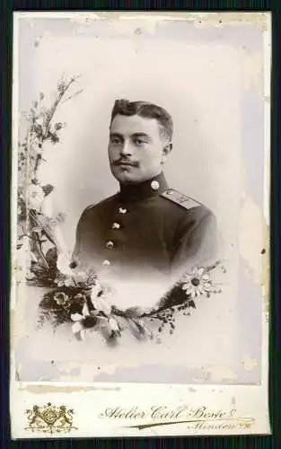 CDV Foto - Portrait Soldat Rgt. 15 - Atelier Carl Beste Minden i. W. Bäckerstr.