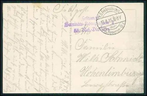 AK 1. WK - Pont a Mousson Meurthe et Moselle - 1915 Feldpost gelaufen