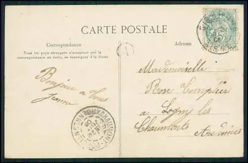 AK - Notre Dame de Liesse Aisne - Arrivee des Pèlerins - 1908 gelaufen