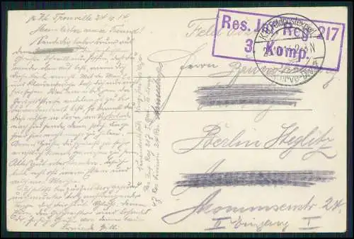 Rozérieulles Winzerdorf Römerstraße - von Verdun Metz Pays Messin 1914 Feldpost