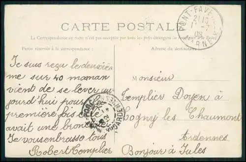 AK - Pontfaverger-Moronvilliers Marne Grand Est - La Suippe à - 1908 gelaufen
