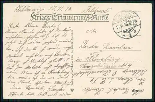 AK 1. WK - Schützengraben mit Drahtverhau Westfront - 1916 Feldpost gelaufen