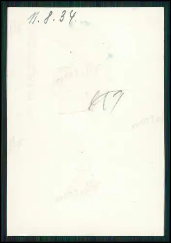 8x Foto - älterer feiner Mann mit Fahrrad - Radfahrer 1934 Rückseite Text Handsc