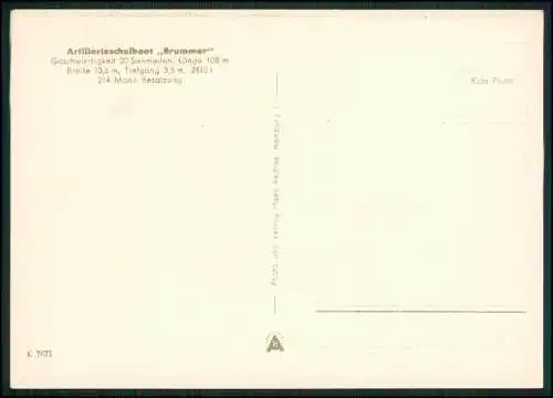 Foto AK 15x10,5cm - Deutsches Kriegsschiff Brummer Artillerieschulschiff Marine
