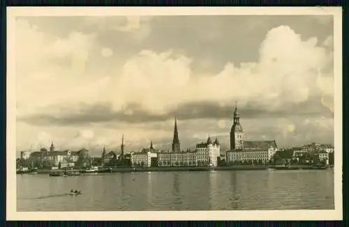 Echt Foto AK  - Latvia Riga Lettland - Blick auf die Stadt - Düna - 1942