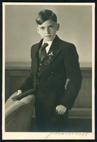 12x Echt Foto u. AK - kleine Jungs Knaben männliche Kinder Jugendliche - 1930-50