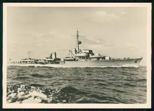 Foto AK 15x10,5cm - Deutsches Kriegsschiff Zerstörer Z? der Kriegsmarine auf See