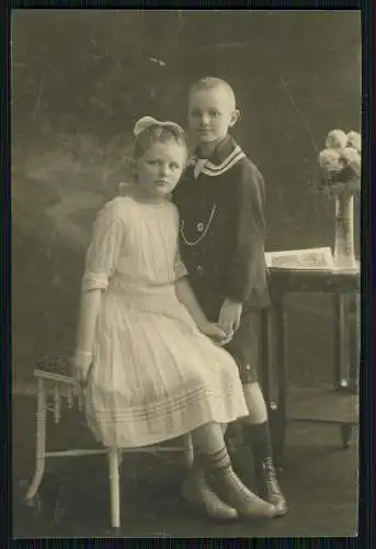 12x Echt Foto u. AK - Mädchen Jungs Geschwister Kinder Bruder Schwester- 1920-50