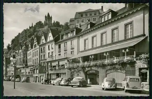 Foto AK- COCHEM Mosel - Cafe Hotel Jos. Müller u. Sohn - Moselpromenade VW Käfer