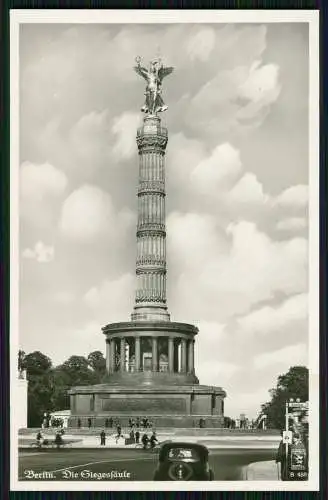 Foto AK Ansichtskarte Postkarte - Berlin Mitte - Siegessäule im Tiergarten 1937