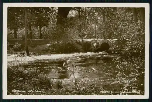 Foto AK Buckow Märkische Schweiz, Bad Buckow Wasserfall Pritzhagener Mühle 1938