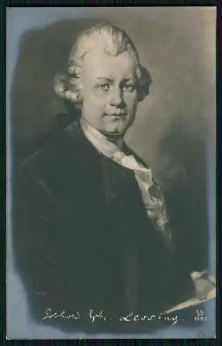 alte Foto AK Portrait -  Gotthold Ephraim Lessing, Schriftsteller