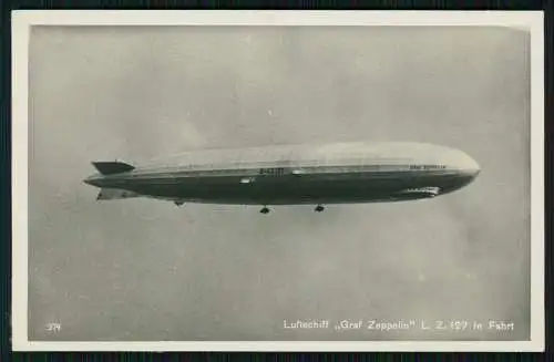 Foto AK - Luftschiff Graf Zeppelin L. Z. 127 in Fahrt - 1938