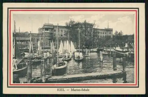 AK Kiel Schleswig Holstein, Marineschule, Boote, Hafen 1923 gelaufen