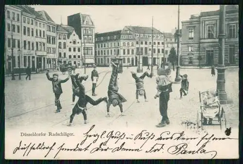 AK - Düsseldorf am Rhein -  Düsseldorfer Radschläger Jungs - 1904 gelaufen