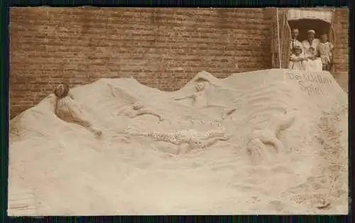 5x AK Foto Gruppen Westerland auf Sylt - und lustige Figuren Motive im Sand 1911