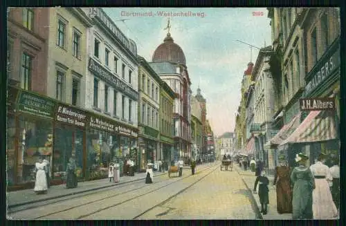 AK - Ansichtskarte Postkarte - Dortmund Westenhellweg - 1903 gelaufen
