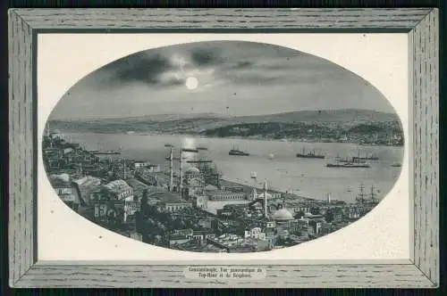 AK Präge - Konstantinopel Istanbul  Vue panoramique de Top Hane et Bosphore 1912