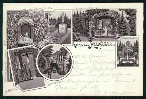 AK - Litho Arenberg Koblenz -  Joseph-Kapelle Lourdesgrotte..... - 1906 gelaufen
