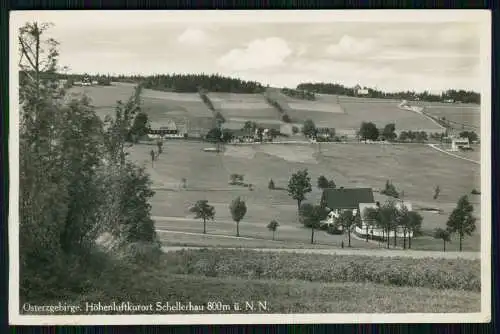 Foto AK- Blick auf Schellerhau Altenberg im Erzgebirge - 1933 gelaufen