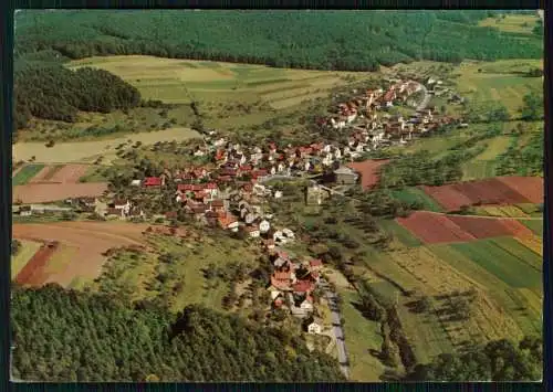 AK Volkersbrunn Leidersbach Luftbild - bei Miltenberg GASTHAUS PENSION Zur Rose