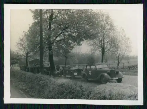 7x Foto Soldate Wehrmacht Westfront PKW Rotes Kreuz Vormarsch Belgien Frankreich