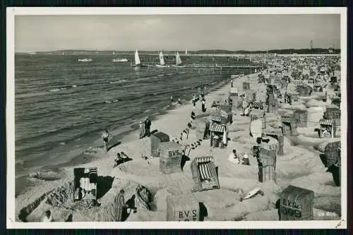 Foto AK - Świnoujście Swinemünde Pommern - Strandpanorama .... - Stempel 1938