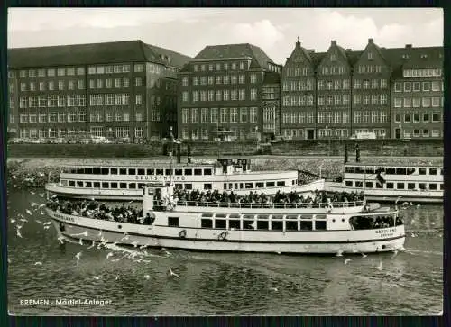 Foto AK Ausflug-Dampfer NOROLAND BREMEN Martini-Anleger Otto Schreiber Reederei