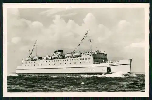 Foto AK Hochsee-Fährschiff Theodor Heuss der Deutschen Bundesbahn Karte gelaufen