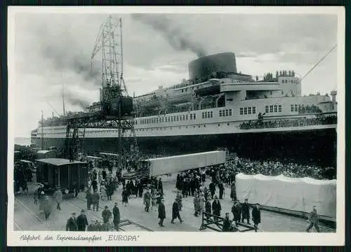 AK Ozeanexpress das Turbinen-Großschiff Dampfer EUROPA Norddeutsche Lloyd Bremen
