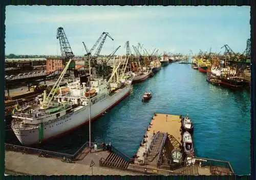 2x AK Ansichtskarte Postkarte Hansestadt Bremen, Partie am Hafen viele Schiffe