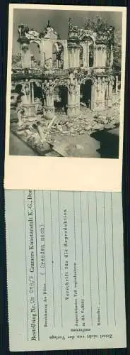 Foto AK - Dresden Reste - Kriegszerstört 1944 - Cramers Kunstanstalt KG Dortmund