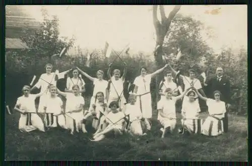 Foto AK Homberg Duisburg Schiffer Verein Mädchen Fotografie Meltzer Prägestempel