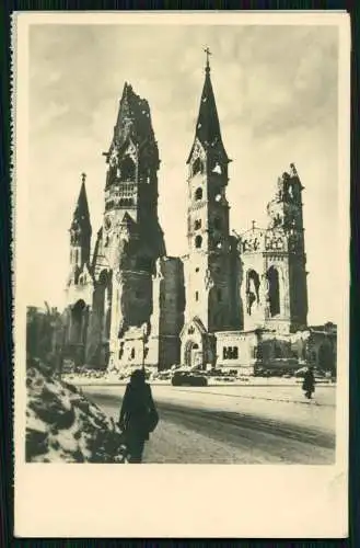Foto AK - Berlin Gedächtniskirche - Kriegszerstört - Cramers Kunstanstalt KG