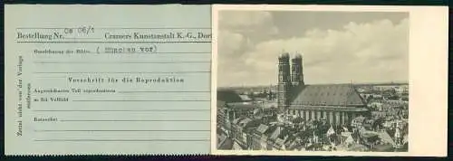 Foto AK Blick über die Dächer von München Frauenkirche - Cramers Kunstanstalt KG