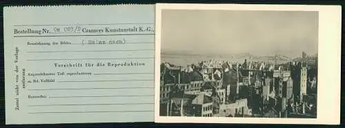 Foto AK - Mainz die Trümmer der Rhein-Brücke - Cramers Kunstanstalt KG Dortmund