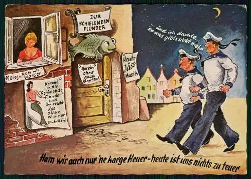 AK Scherz Humor Matrosen Marine Ham wir auch nur ne karge Heuer-heute ist nichts