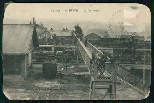 AK Brive la Gaillarde Corrèze Passerelle, Station Bahnhof Zug Bahn 1911 gelaufen