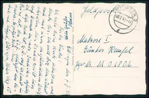 AK - Göttingen Universitätsstadt - Partie am Rathaus - 1941 Feldpost gelaufen