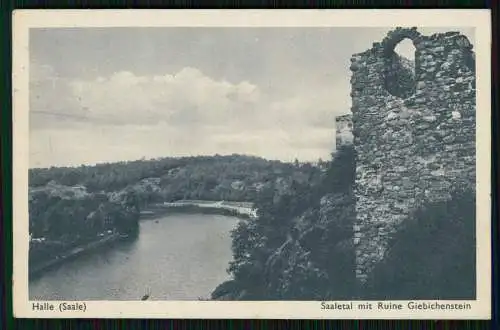 AK - Halle a.d. Saale - Flusspartie Giebichenstein 1942 Feldpost gel - FPN 07564