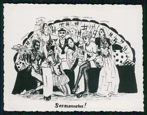 2x Foto Scherz - Matrose der Kriegsmarine - Damen leicht bekleidet International