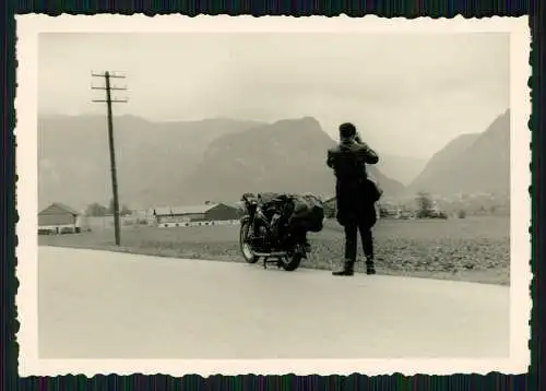 13x Foto Motorrad Krad Reise nach Süddeutschland Österreich Ansichten 1950 Jahre