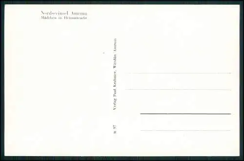 AK - Insel Amrum in Nordfriesland - Mädchen in Heimattracht - Schleswig-Holstein