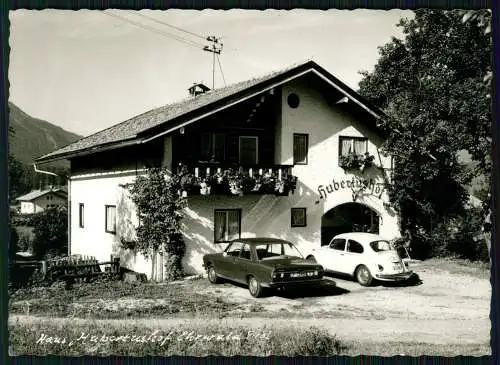 Foto AK Hubertushof Adolf Somweber - EHRWALD Reutte TIROL Hölzli 26 A - VW Käfer