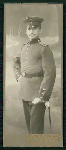 CDV Foto Soldat in Uniform - Fotografie Richard Opitz Potsdam Brandenburger Str.