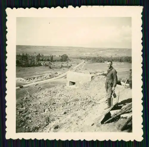 3x Foto - Soldaten Wehrmacht - Belgien Frankreich Bunker Shelter - 1940